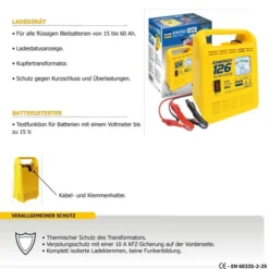 GYS ENERGY 126 023222 12V Konventionmelles Batterieladegerät Mit Testfunktion -Deutschland Werk Geist Verkaufs-Shop 023222 tm