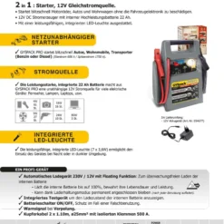 GYS GYSPACK PRO 026155 Netzunabhängiges Starthilfegerät + Stromquelle 12V -Deutschland Werk Geist Verkaufs-Shop 026155 td5adec599c961d