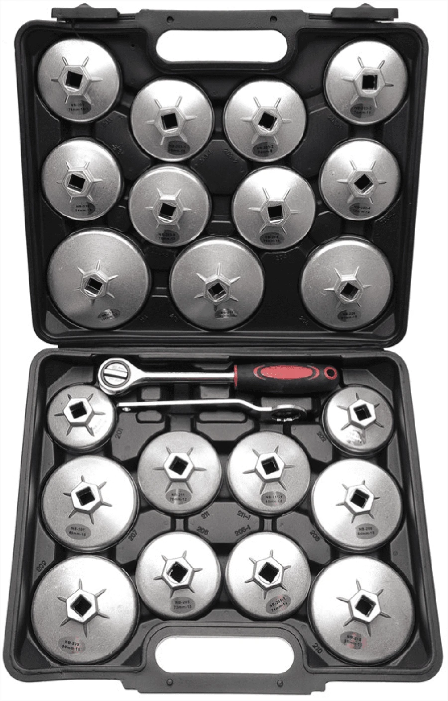 BGS DIY Ölfilterschlüssel-Satz | Aluminium-Druckguss | 12,5 Mm (1/2") | 23-tlg. – 1035 3 BGS DIY Ölfilterschlüssel-Satz | Aluminium-Druckguss | 12,5 Mm (1/2") | 23-tlg. – 1035