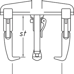 HAZET Schnellspann-Abzieher 3-armig 1786F-13 -Deutschland Werk Geist Verkaufs-Shop 1786f 23skizze