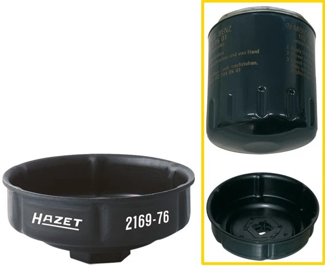 HAZET Ölfilter-Schlüssel Vierkant Hohl 12,5mm 1/2 Zoll Rillenprofil 2169-76 4 HAZET Ölfilter-Schlüssel Vierkant Hohl 12,5mm 1/2 Zoll Rillenprofil 2169-76 – Bild 2