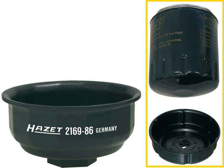 HAZET Ölfilter-Schlüssel Vierkant Hohl 12,5mm 1/2 Zoll Rillenprofil 2169-86 4 HAZET Ölfilter-Schlüssel Vierkant Hohl 12,5mm 1/2 Zoll Rillenprofil 2169-86 – Bild 2