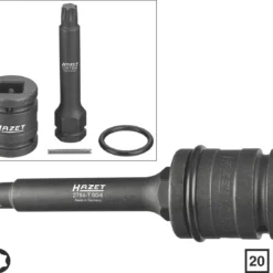 HAZET Bremsscheiben Schraubendreher-Steckschlüssel Satz 20mm 3/4 Zoll Innen TORX 4-teilig 2784-T60/4